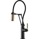 1.8 GPM Pre-Rinse Pull-Down Kitchen Faucet with Dual Jointed Articulating Arm, Knurled Handle and Black Hose - rln9yyedw8fv53yqe3ha_800x500@2x.jpg