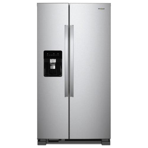 Whirlpool 4 Piece Kitchen Appliances Package with Side-by-Side Refrigerator, Electric Range, Dishwasher, and Over the Range Microwave in Fingerprint Resistant Stainless Steel - 08782780_x500.jpg