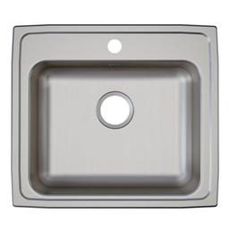 Lustertone™ Classic Single Bowl Kitchen Sink, Top Mount, ADA, 22 x 19-1/2 in, 5-3/8 in Bowl Depth, 1-Hole, 18 ga Lustrous Satin Steel, Stainless - a5a7744ug22x97q7onwu_x500.jpg