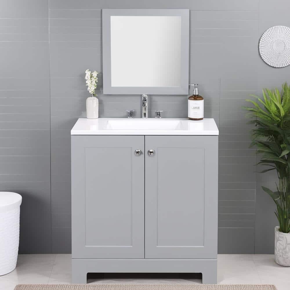 30 in. W x 19 in. D x 33 in. H Single Sink Freestanding Bath Vanity in Pearl Gray with White Cultured Marble Top - a6rwsafsiipaidceedlj_800x500@2x.jpg