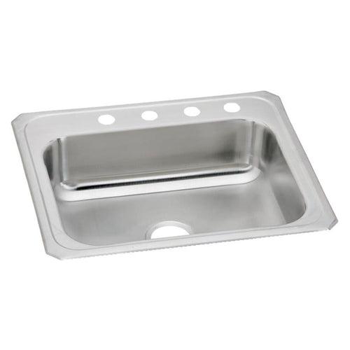 Celebrity Single Bowl Kitchen Sink, Top Mount, 25 x 22 in, 6-3/4 in Bowl Depth, 4-Hole, 20 ga Brushed Satin Steel, Stainless - a7pcrdrk51cqc3aditjy_x500.jpg