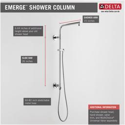 Emerge 26" Round Shower Column with Hose and Integrated Diverter - Less Shower Head and Hand Shower - adzyxpoyd9e7oni2rtdv_800x500@2x.jpg