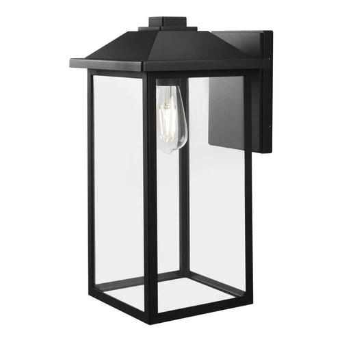 1-Light 18 in. Black Hardwired Classic Outdoor Wall Lantern Sconce Light with Clear Glass - akmsfu0llrr2kt3zryaz_x500.jpg