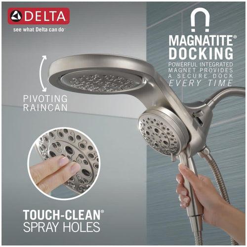 Universal Showering Round 2.5 GPM Multi Function 2-in1 In2ition Shower Head and Hand Shower with Touch Clean, H2Okinetic and MagnaTite Technology - atcehlnknnplbisekgjr_x500.jpg