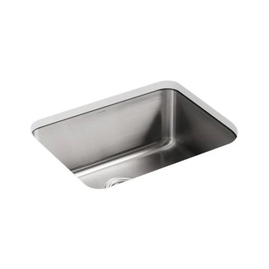 Undertone® Single Bowl Kitchen Sink, Under Mount, 23 x 17-1/2 in, 9-1/2 in Bowl Depth, 18 ga Satin Steel, Stainless - azmlpf4pyjlb8asvezoa_800x500@2x.jpg