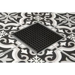 Designline 4 in. x 4 in. Stainless Steel Square Shower Drain with Square Pattern Drain Cover in Matte Black - b62jt7qooulurhfhkdzz_x500.jpg