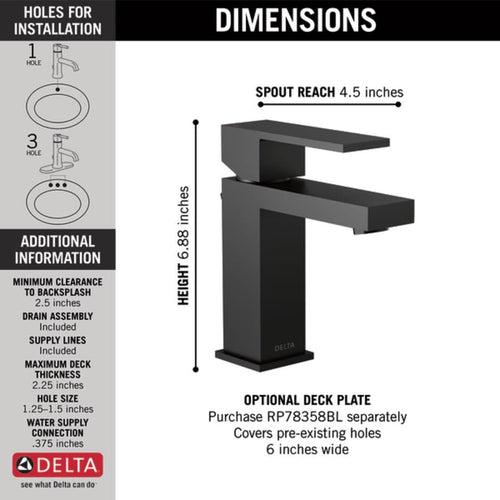 Modern 1.0 GPM Single Hole Bathroom Faucet with Push Pop-Up Drain Assembly - Includes Lifetime Warranty - beundd13zo1jtaz9az72_x500.jpg