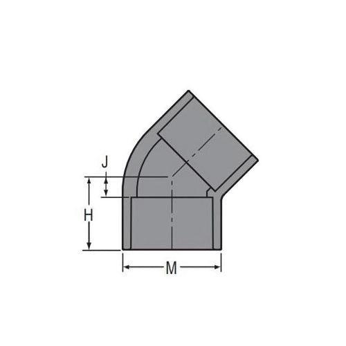 45 deg Elbow, 3/4 in, Socket, SCH 80/XH, PVC - bodl6ubyakww9vc841el_x500.jpg