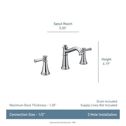 Belfield 1.2 GPM Widespread Bathroom Faucet - Includes Metal Pop-Up Drain Assembly - boq0rlxkmgmli2lwz8ze_x500.jpg