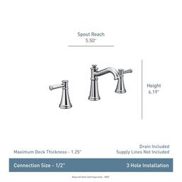 Belfield 1.2 GPM Widespread Bathroom Faucet - Includes Metal Pop-Up Drain Assembly - boq0rlxkmgmli2lwz8ze_x500.jpg