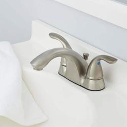 Builders 4 in. Centerset Double Handle Low-Arc Bathroom Faucet in Brushed Nickel - bpr3qi9pysovwmfoogmy_x500.jpg