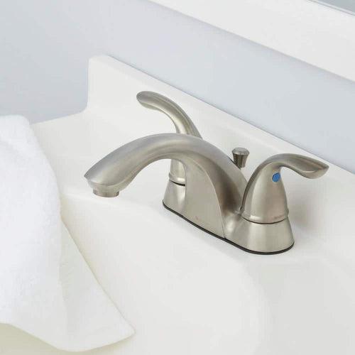 Builders 4 in. Centerset Double Handle Low-Arc Bathroom Faucet in Brushed Nickel - bpr3qi9pysovwmfoogmy_x500.jpg