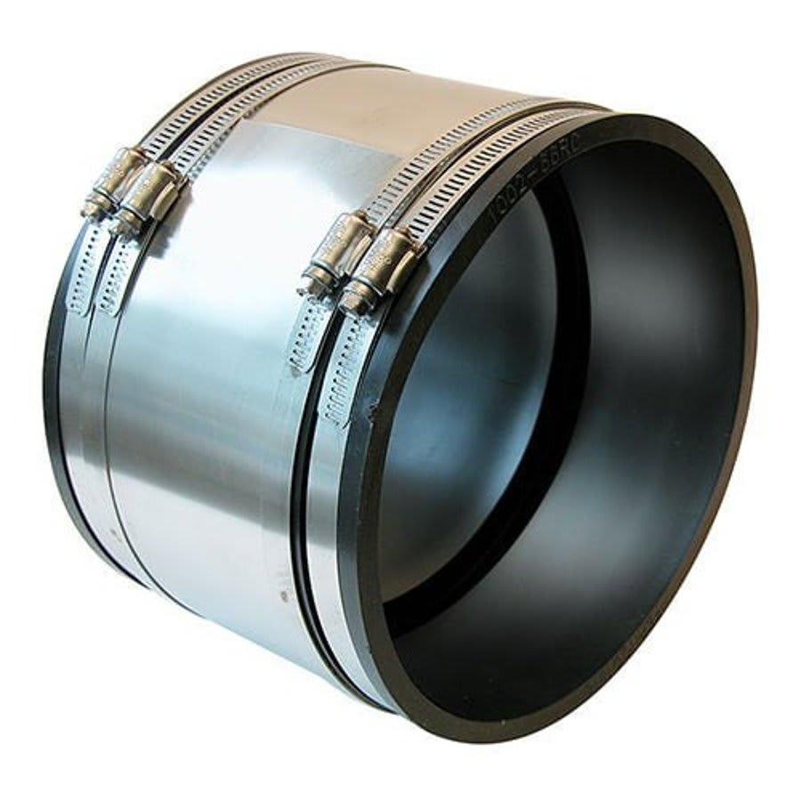 Shielded Transition Coupling, 4 in, PVC/Stainless Steel - bvbub8vlgwjpnyjfbqtz_800x500@2x.jpg