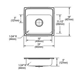 Lustertone™ Classic Single Bowl Kitchen Sink, Top Mount, ADA, 19 x 18 in, 4-7/8 in Bowl Depth, 1-Hole, 18 ga Lustrous Satin Steel, Stainless - bzgj1ms8xmtqpkh8tgkr_x500.jpg