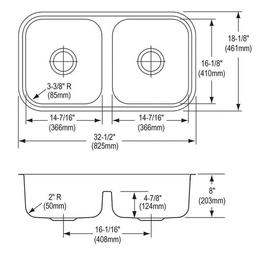 Lustertone™ Classic Double Bowl Kitchen Sink, Under Mount, 32-1/2 x 18-1/8 in, 8 in Bowl Depth, 18 ga Lustrous Satin Steel, Stainless - c0tnbtuepo39uiwo9sk3_x500.jpg