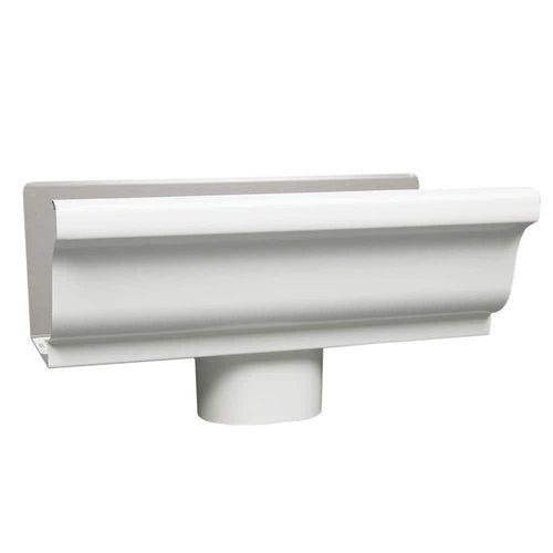 5 in. White Aluminum K-Style Gutter End with 2 in. x 3 in. Drop Outlet - c30h0uoghaawwfspcatm_x500.jpg