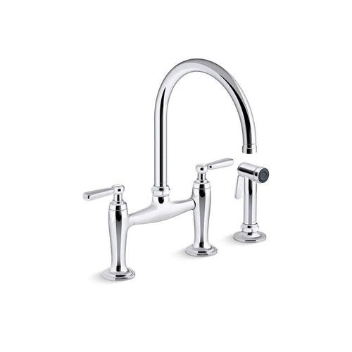 Edalyn™ by Studio McGee Kitchen Faucet, Deck Mount, ADA, 2 Lever Handle, 2-Hole, Polished Chrome - c8jnybc4tohb4qm77ztr_x500.jpg