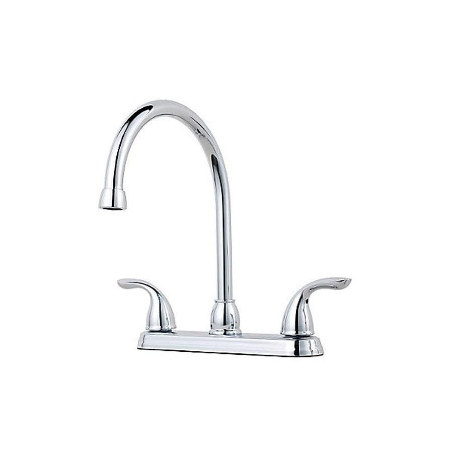 Pfirst Series™ Kitchen Faucet, Deck Mount, ADA, 2 Lever Handle, 3-Hole, Polished Chrome - c8se42opu3khps2ggsru_800x500@2x.jpg