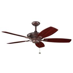 Canfield 52" 5 Blade Indoor Ceiling Fan with Blades, Downrod and Pull Chain - cafls2inl9lyowvgq7op_x500.jpg