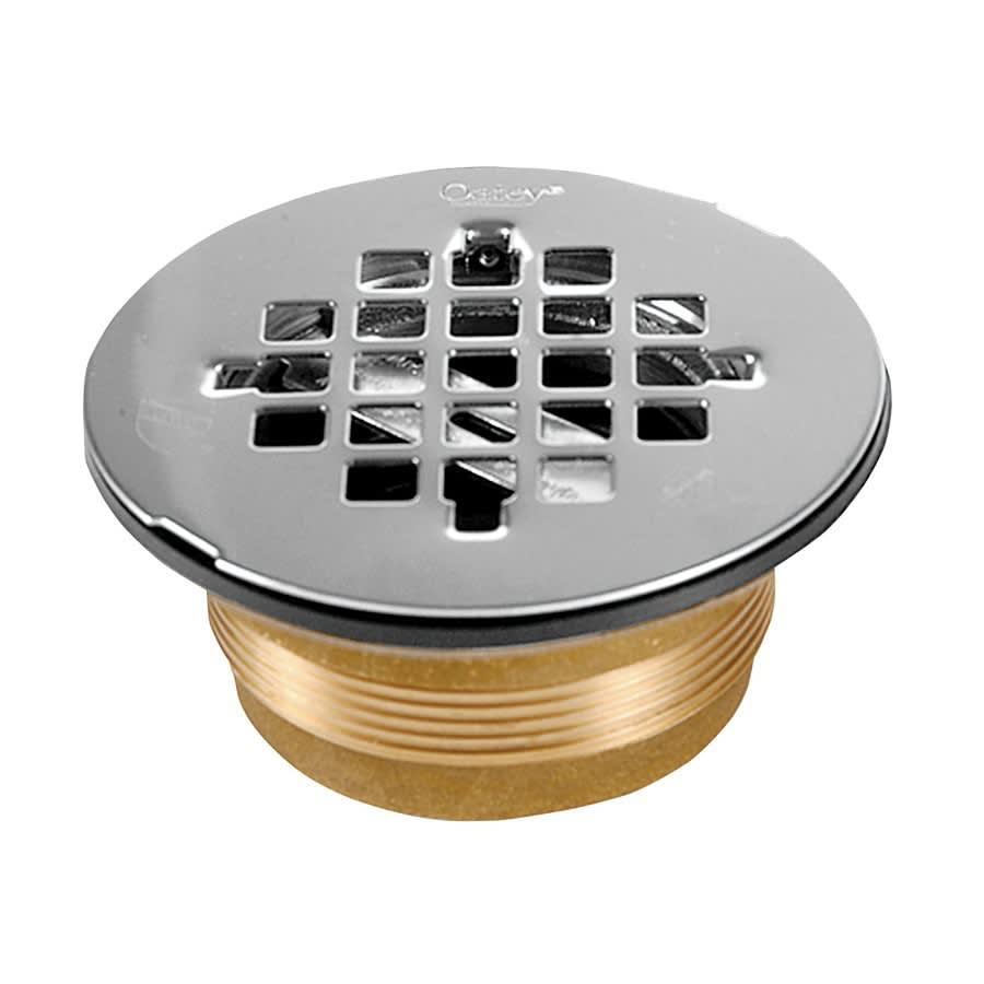 2 in Brass No-Caulk Shower Drain with Round Stainless Steel Strainer - catgbvtmsatvd7zlzns2_800x500@2x.jpg