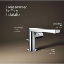 Composed 1.2 GPM Single Hole Bathroom Faucet with Pop-Up Drain Assembly - cbiimdmbrx6vfejgegpt_x500.jpg