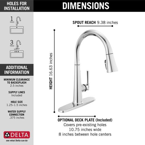 Emmeline 1.8 GPM Single Hole Pull Down Kitchen Faucet with ShieldSpray and Magnetic Docking Spray Head - cbwvmwbyirve8zdvihjm_x500.jpg