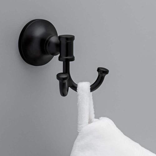 Chamberlain Double Towel Hook Bath Hardware Accessory in Matte Black - ccmxwedjbhpewqntmrnj_x500.jpg