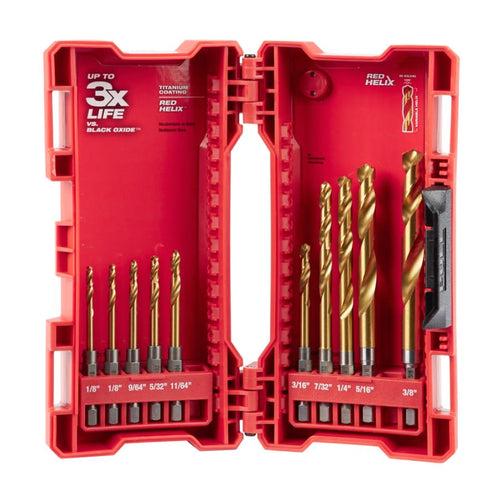 RED HELIX™ SHOCKWAVE™ Drill Bit Set, 1-9/64 in, Min Drill Bit, 2-1/8 in, Max Drill Bit, 135 deg Drill Point Angle, 10 Pieces, Titanium Coated - ch6we2q2slpfjtm76qjm_x500.jpg