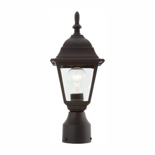 Hampton Bay 1-Light Black Steel Line Voltage Outdoor Weather Resistant Post Light with No Bulb Included - crj30vocrzsc5lhlml4f_x500.jpg