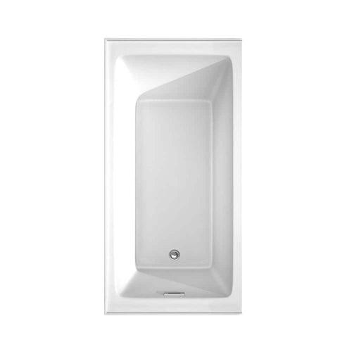 Grayley 60 in. L x 30 in. W Acrylic Left Hand Drain Rectangular Alcove Bathtub in White with Chrome Trim - dkwhfhhu4cvesvcdjvxs_x500.jpg