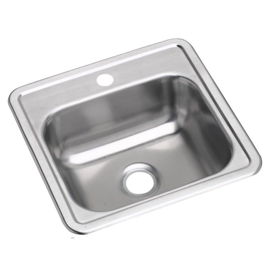 Dayton® Single Bowl Bar Sink, Top Mount, ADA, 15 x 15 in, 5 in Bowl Depth, 1-Hole, 22 ga Satin Steel, Stainless - dsrdyaduzqbxgupoyptx_800x500@2x.jpg