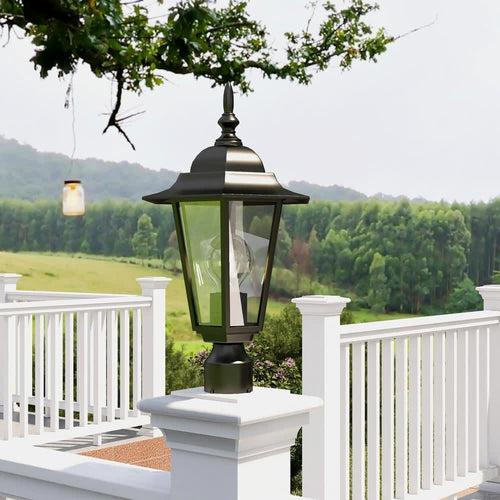 1-light Textured Black Outdoor Post Light with Clear Glass - dsyuy2uf13db9w47xm6n_x500.jpg