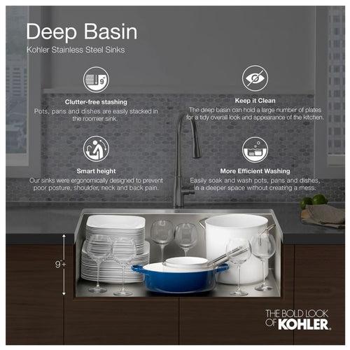 Verse 33" Single Basin Drop In kitchen Sink With Single Faucet Hole - dt53izng2hibekdclarv_x500.jpg