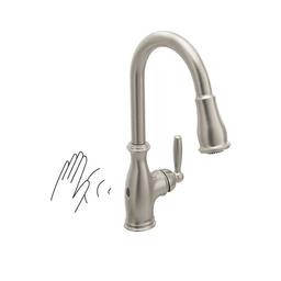 Brantford 1.5 GPM Single Hole Pull Down Kitchen Faucet with Duralast, Duralock, MotionSense, PowerClean, and Reflex Technology - Includes Escutcheon - durttcrlonzgi0a2ximv_x500.jpg