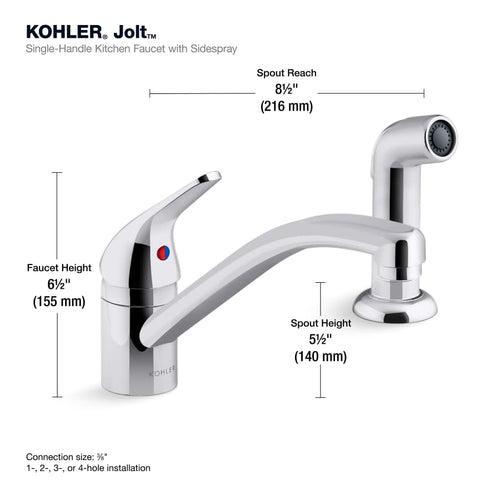 Jolt 1.5 GPM Single Hole Kitchen Faucet - Includes Side Spray Escutcheon - dvj1ifzrrgaacm2ldg5q_x500.jpg