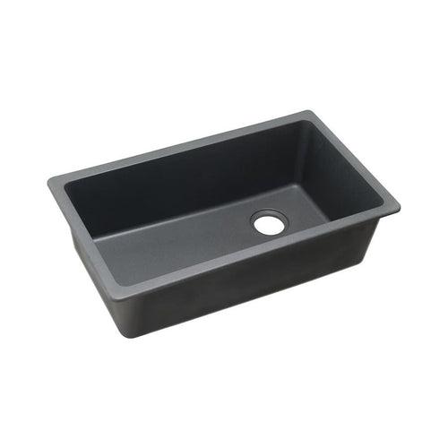 Classic® Single Bowl Kitchen Sink, Under Mount, 33 x 18-3/4 in, 9-1/2 in Bowl Depth, Quartz, Dusk Gray - e5jfnnrh9mqpnixxwya5_x500.jpg