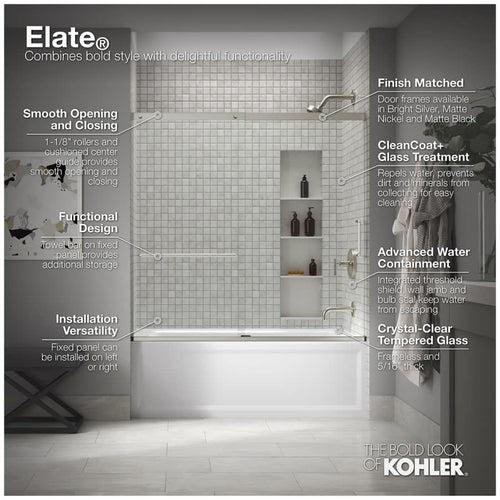 Elate 56-3/4" High x 59-5/8" Wide Sliding Semi Frameless Tub Door with Clear Glass - e6jga0ta3liibpdojltn_x500.jpg