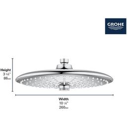 Grohtherm Euphoria 260 1.8 GPM Multi Function Shower Head with EcoJoy, DreamSpray, and SpeedClean - eagougdq97o0zr6swsw2_x500.jpg