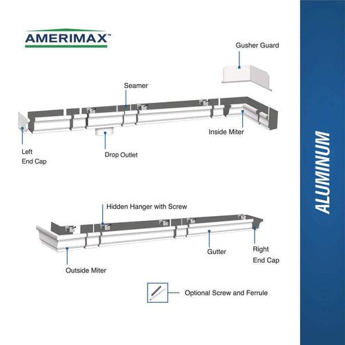 5 in. x 10 ft. White Aluminum K-Style Gutter - eczjqbibl0287agsjpob_x500.jpg