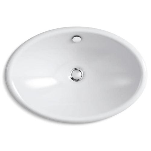 Iron Plains 20-3/4"L Enameled Cast Iron Wading Pool Oval Bathroom Sink with Overflow and White Painted Underside - edxfj3lfldgolxmurtdx_x500.jpg