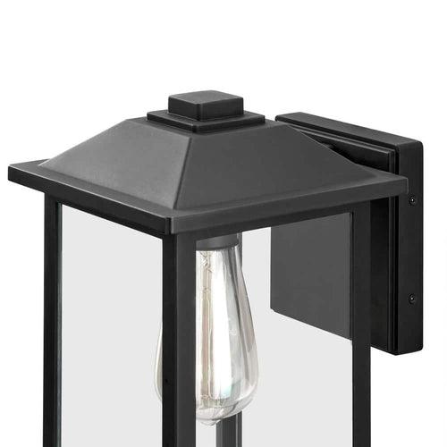 1-Light 12 in. Black Hardwired Transitional Outdoor Wall Light Lantern Sconce with Clear Glass - ehakbxgry6ezhqavhbua_x500.jpg