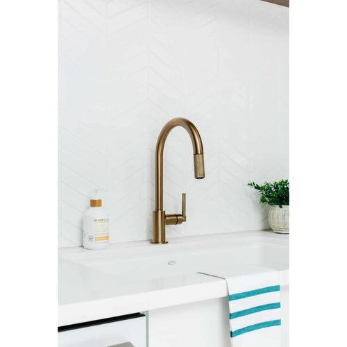 Litze Single Handle Arc Spout SmartTouch Pull Down Kitchen Faucet with Knurled Handle and On/Off Touch Activation - Limited Lifetime Warranty (5 Year on Electronic Parts) - ehls14ss45ybgckkqhgr_x500.jpg