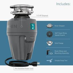 Prep Series 1/2 HP Continuous Feed Garbage Disposal with Sound Reduction and Fast Track Installation - ehwwl9c2gcmxexecb4g8_x500.jpg