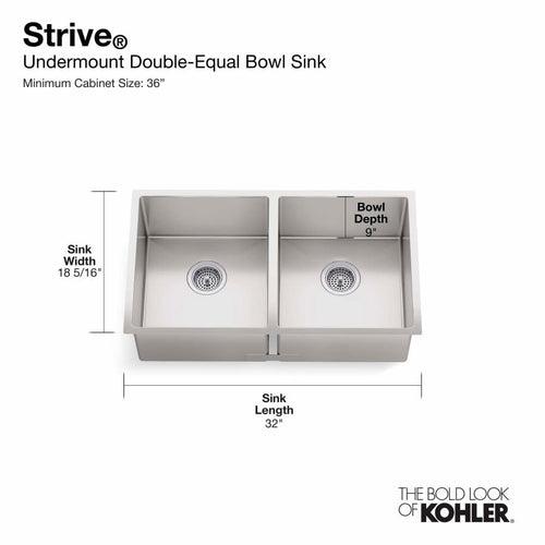 Strive 32" Double Basin Undermount 16-Gauge Stainless Steel Kitchen Sink with SilentShield - esldforfyj7fm21iash0_x500.jpg