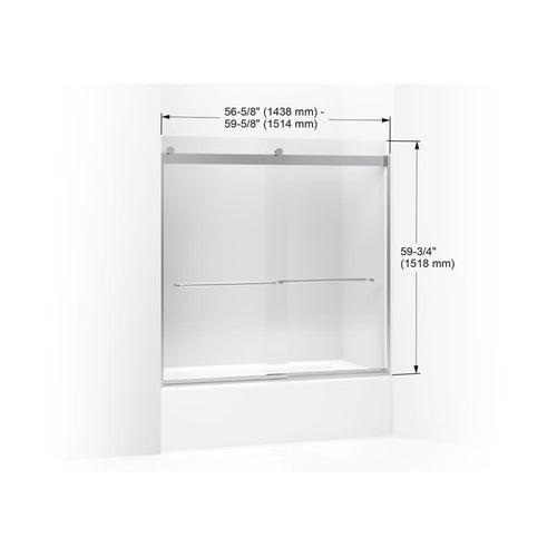 Levity 59-3/4" High x 59-5/8" Wide Sliding Frameless Tub Door with Clear Glass - ez9va6xrcjr9tl3xrm6y_x500.jpg