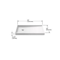 Rely 48" x 32" Rectangular Shower Base with Single Threshold and Left Drain - ezrqqn129k8jjfeyxp2e_x500.jpg