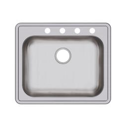 Dayton® Single Bowl Kitchen Sink, Top Mount, ADA, 25 x 21-1/4 in, 5-1/4 in Bowl Depth, 4-Hole, 22 ga Brushed Satin Steel, Stainless - fbaru5gxg4tnvtendcxm_x500.jpg