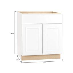 Hampton 30 in. W x 24 in. D x 34.5 in. H Assembled Base Kitchen Cabinet in Satin White with Drawer Glides - fersbrnuyyymgpwpisbx_x500.jpg