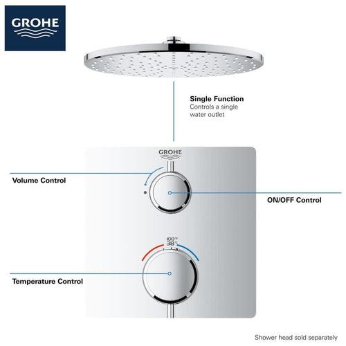 Grohtherm Thermostatic Valve Trim Only with Dual Lever Handles and Volume Control - Less Rough In - ffxa1s0h1qquwghuemut_x500.jpg