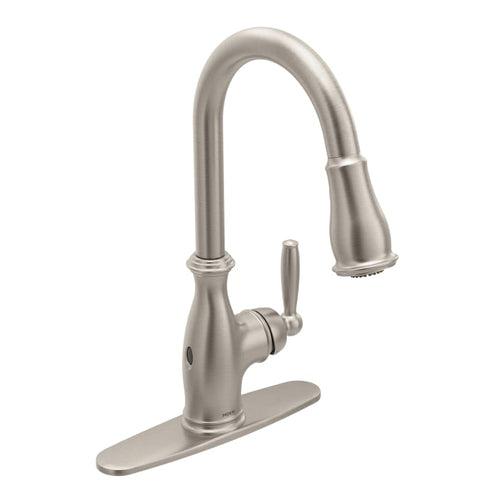 Brantford 1.5 GPM Single Hole Pull Down Kitchen Faucet with Duralast, Duralock, MotionSense, PowerClean, and Reflex Technology - Includes Escutcheon - fhwdyn9yznlhfetqymev_x500.jpg